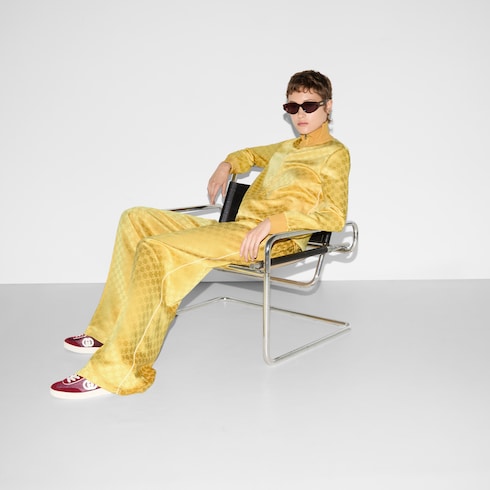 Pantalone dal taglio rilassato in jacquard GG
