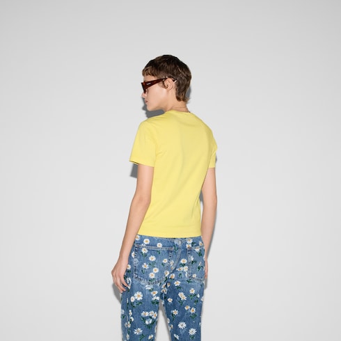 T-shirt in jersey di cotone ricamato