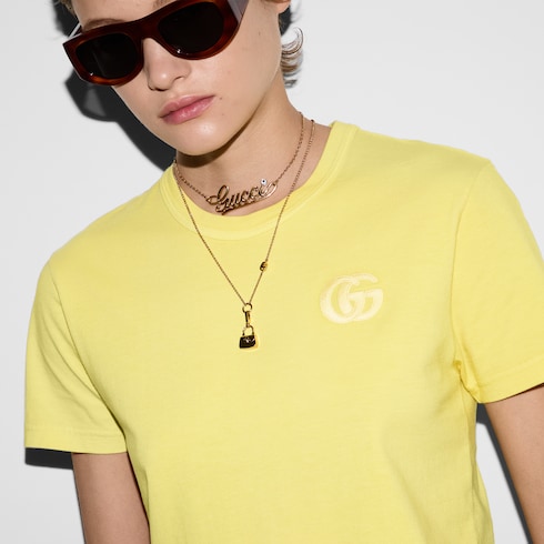 T-shirt in jersey di cotone ricamato