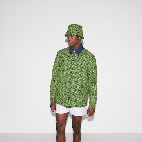 Jacke aus GG Baumwolle und Wolle mit Vichykaro