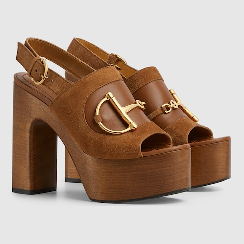 Women's platform sandal with Horsebit