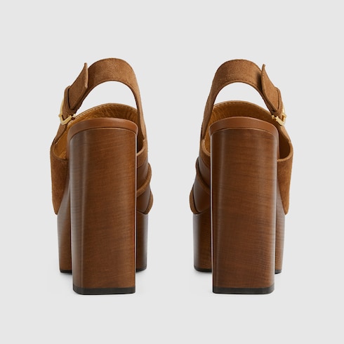 Women's platform sandal with Horsebit