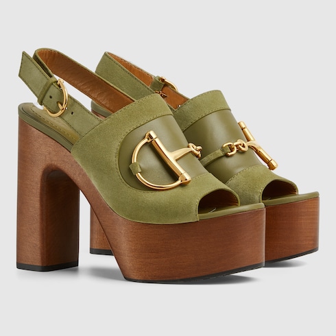 Women's platform sandal with Horsebit
