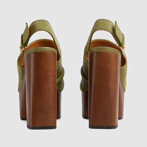 Women's platform sandal with Horsebit