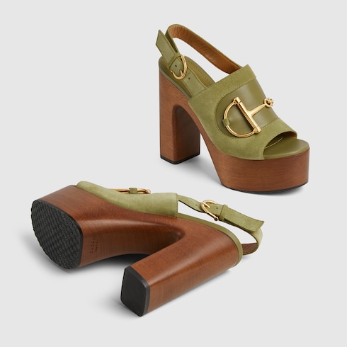 Women's platform sandal with Horsebit