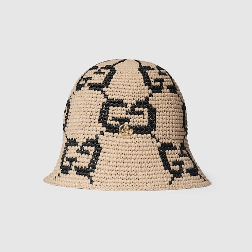 GG straw cloche hat