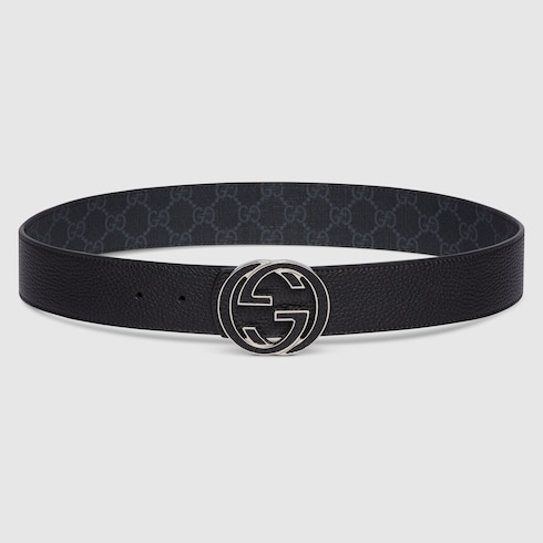 Reversible belt with Interlocking G buckle
