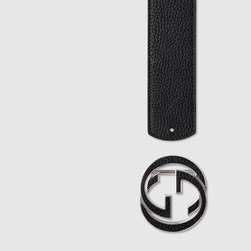 Cinturón reversible con hebilla de GG entrelazada