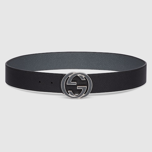 Reversible belt with Interlocking G buckle Detail 6