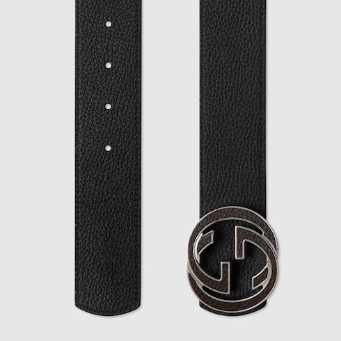 Reversible belt with Interlocking G buckle Detail 7