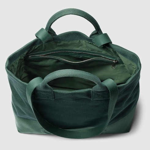 Large embossed canvas tote bag