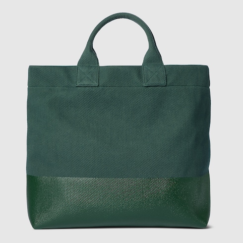 Large embossed canvas tote bag