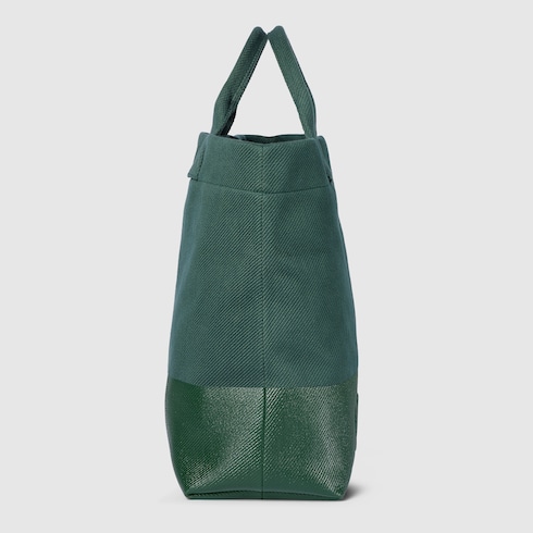 Large embossed canvas tote bag