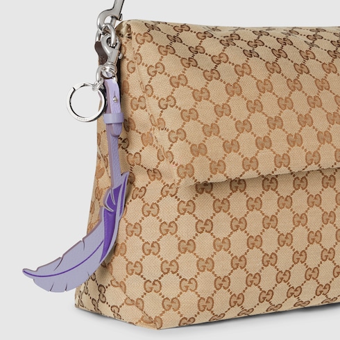 Breloque pour porte-clés en forme de feuille