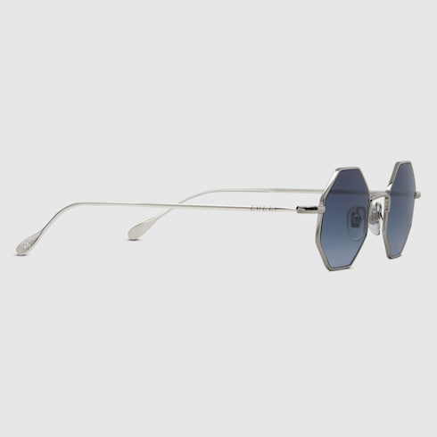 Geometrical frame sunglasses in gradient blue | GUCCI® US