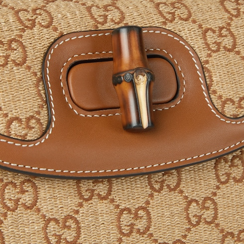 Gucci Bamboo 1947系列小号竹节手提包