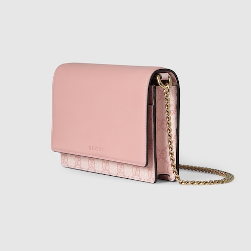 GG Emblem Brieftasche mit Kettenriemen