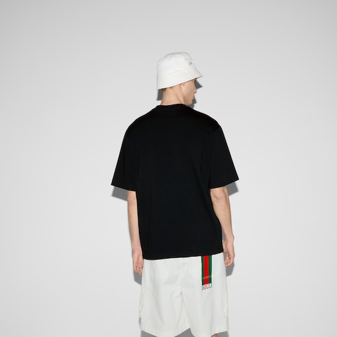 T-shirt in jersey di cotone stampato