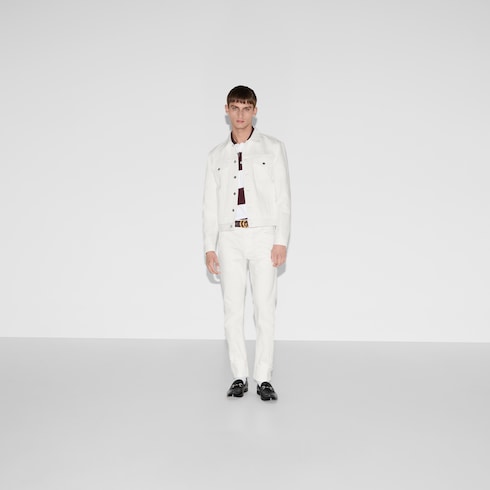 Chaqueta de denim con Gucci de selvedge