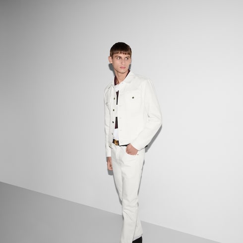 Chaqueta de denim con Gucci de selvedge