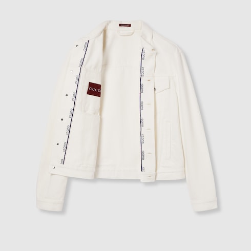 Chaqueta de denim con Gucci de selvedge