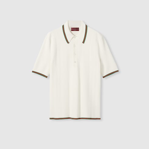 Knit polo shirt with Web