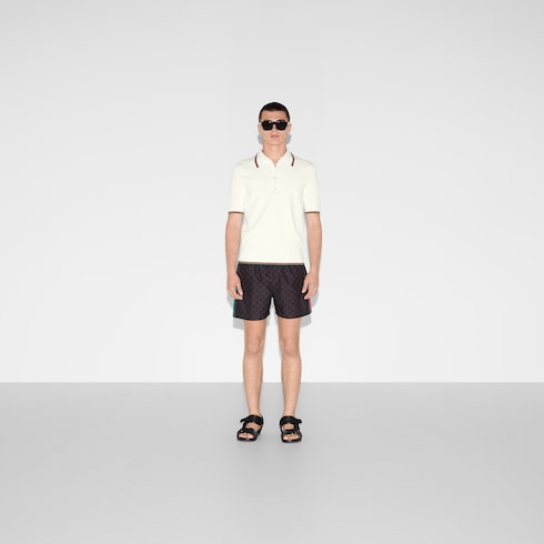 Knit polo shirt with Web