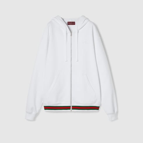 Cotton jersey sweatshirt with Web