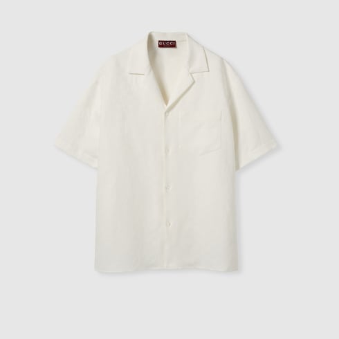 Chemise en toile GG en mélange de lin