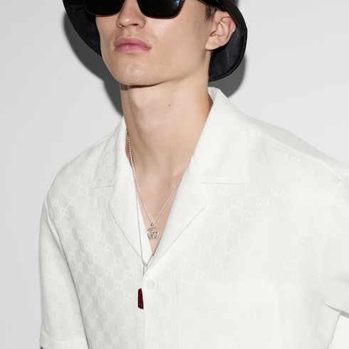 Chemise en toile GG en mélange de lin