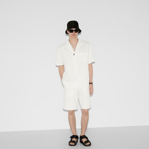 Chemise en toile GG en mélange de lin