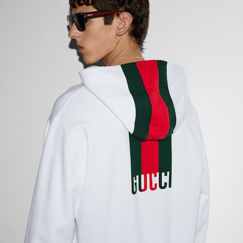Cotton jersey sweatshirt with Web
