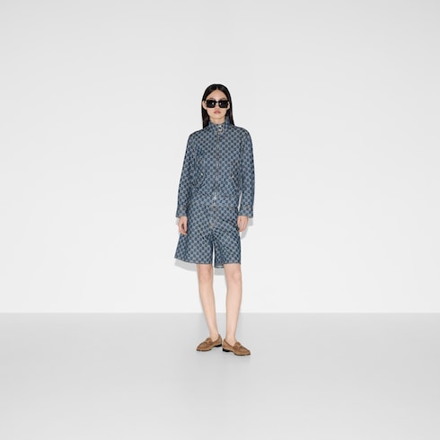 Giacca in denim GG jacquard