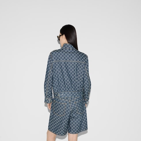 Giacca in denim GG jacquard