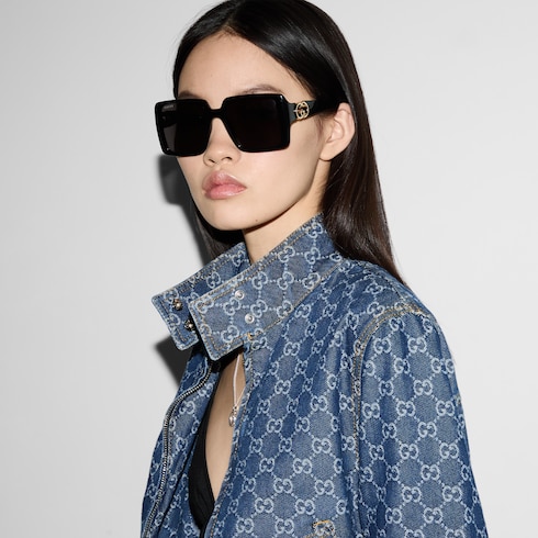 Giacca in denim GG jacquard