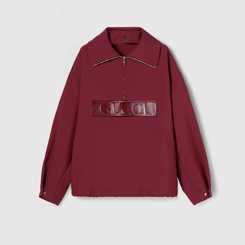 Bomber in gabardina goffrata