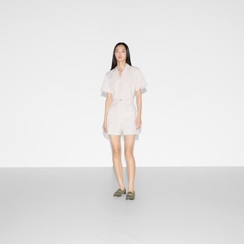 GG cotton gabardine jumpsuit