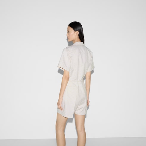GG cotton gabardine jumpsuit