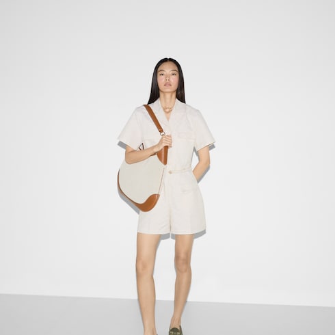 GG cotton gabardine jumpsuit