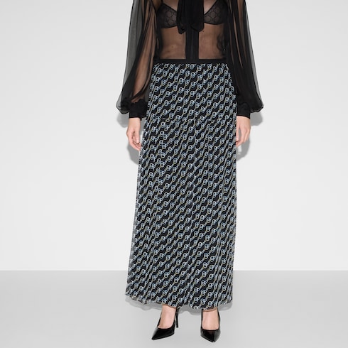 Rock aus Seide mit Print
