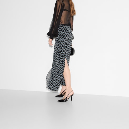Rock aus Seide mit Print