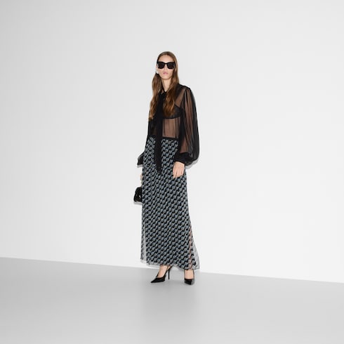 Rock aus Seide mit Print