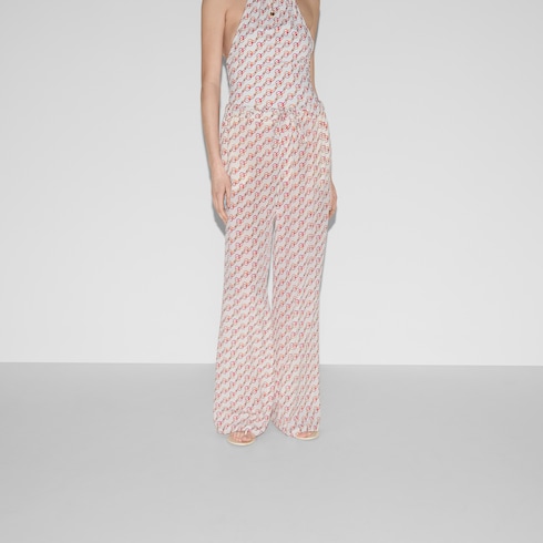 Printed silk pants