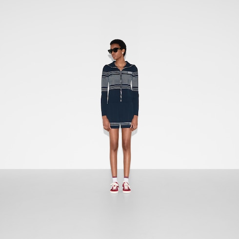 Veste polo en tissu avec intarsia