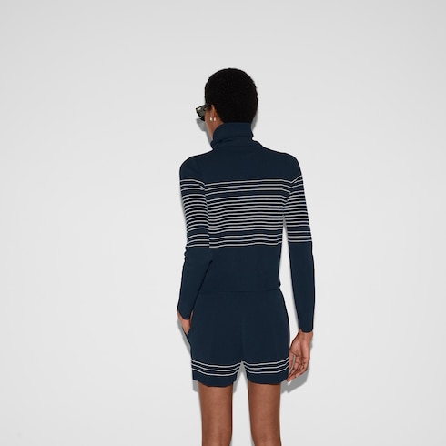 Veste polo en tissu avec intarsia