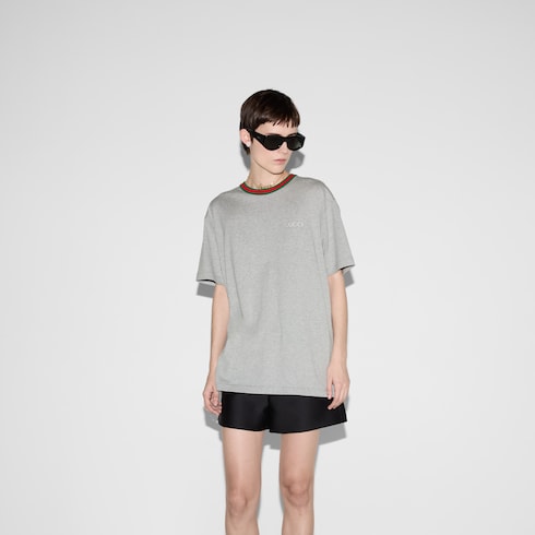 T-shirt in jersey con Web