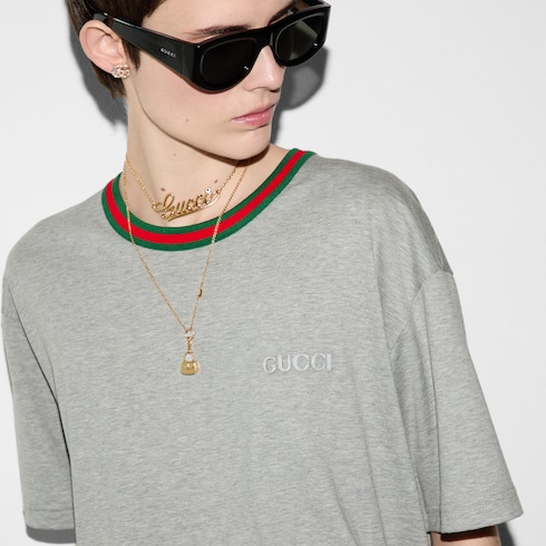 T-shirt in jersey con Web