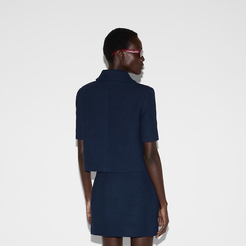 Veste en tweed de coton
