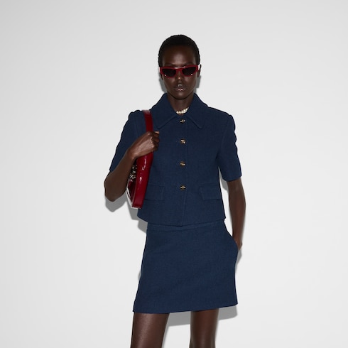 Veste en tweed de coton