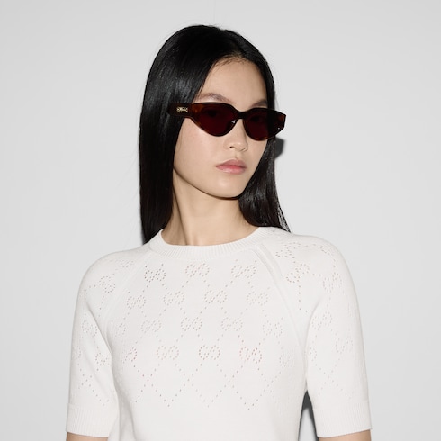 Top girocollo in cotone GG